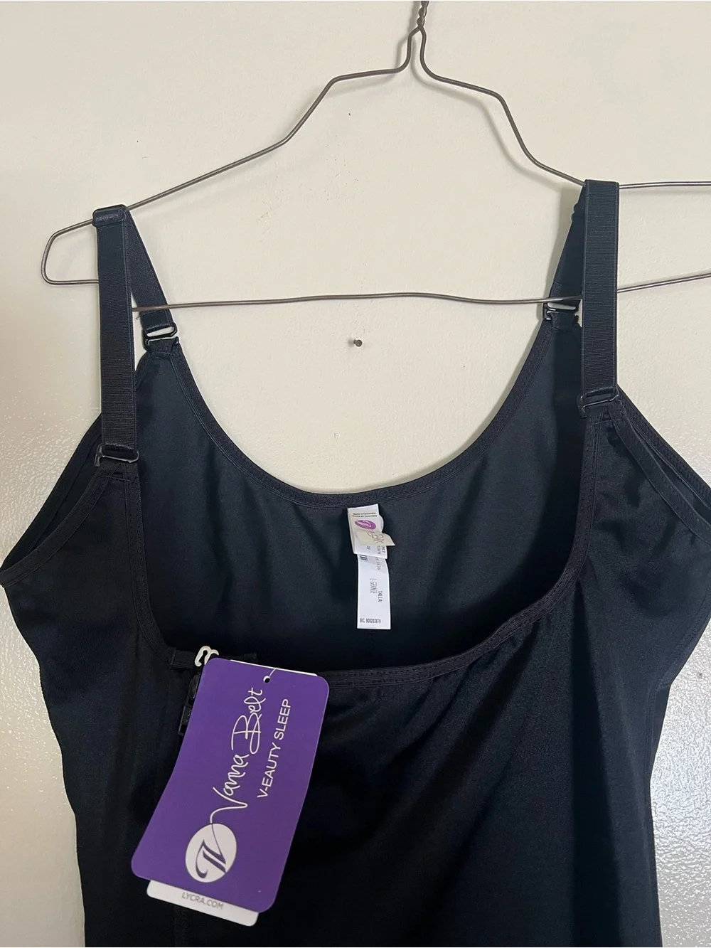 Vanna  Belt Black Scoop Neck Bodysuit